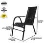 Imagem de Conjunto 4 Cadeiras Bela, Artesanal, para área, varanda, edícula, fibra sintética - PANERO PRETO 02