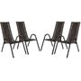 Imagem de Conjunto 4 Cadeiras Canadá, Artesanal, para área, varanda, edícula, em fibra sintética - PANERO 06