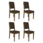 Imagem de Conjunto 4 Cadeiras Carol Imbuia/Café - PR Móveis