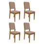 Imagem de Conjunto 4 Cadeiras Carol Ipê/Marrom - PR Móveis