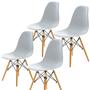 Imagem de Conjunto 4 Cadeiras Charles Eames Eiffel Cinza Claro KzaBela