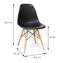 Imagem de Conjunto 4 Cadeiras Charles Eiffel Eames Fortt  FT-18090 Preta