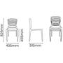 Imagem de Conjunto 4 Cadeiras de Plástico com Encosto Vazado Horizontal Sofia - Tramontina