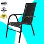 Imagem de Conjunto 4 Cadeiras E Mesa de centro Bela, para área, edícula, fibra sintética - PANERO PRETO 05