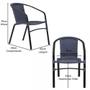 Imagem de Conjunto 4 Cadeiras e Mesa Floripa Tampo Ripado em Alumínio para Piscina Trama Original