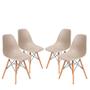Imagem de Conjunto 4 Cadeiras Eames Eiffel com pés de madeira Nude