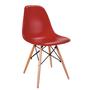 Conjunto 4 Cadeiras Eames Eiffel com pés de madeira - Vermelho - Healer Imagem de Conjunto 4 Cadeiras Eames Eiffel com pés de madeira - Vermelho