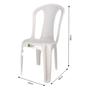 Imagem de Conjunto 4 Cadeiras Plasticas Bistro Branco Sem Braço Duo