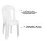 Imagem de Conjunto 4 Cadeiras Plasticas Bistro Branco Sem Braço Duo