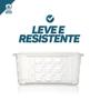 Imagem de Conjunto 4 Cesto Organizador Empilhável Plástico 746ml Versátil Resistente