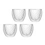 Imagem de Conjunto 4 Copos Diamond de Vidro Duplo Borossilicato 80ml