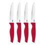 Imagem de Conjunto 4 Facas Para Churrasco Jumbo Cross Vermelho Brinox