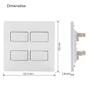 Imagem de Conjunto 4 Interruptor Acendedor Simples Separados 4x4 Infiniti Margirius
