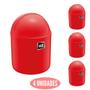 Imagem de Conjunto 4 Lixeiras com Tampa p Escritorio Vermelho 4L
