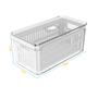 Imagem de Conjunto 4 Organizadores Potes de Geladeira C/Cesto 5L Clear Fresh Alimento Frutas Verduras Legumes Casa Multiuso - Ou