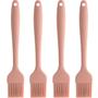 Imagem de Conjunto 4 Pincéis Culinários de Silicone para Untar Forma Frigideira Cozinha Rosa Quartz OU