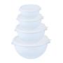 Imagem de Conjunto 4 Potes Biovita Redondo 250ml/500ml/1L/1,9L Design Funcional Prático Resistente