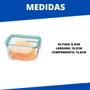 Imagem de Conjunto 4 Potes Plástico Com Travas Empilháveis Marmita 537ml Sanremo Verde - Envio imediato