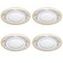 Imagem de Conjunto 4 Pratos para Sobremesa em Cristal com Fio de Ouro Imperatriz 20cm Wolff