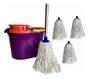 Imagem de Conjunto 4 Refil Mop Com Cabo 1,48mt+ Balde 14lt Espremedor