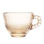 Imagem de Conjunto 4 Xícaras com pires Âmbar Café Pearl Bolinhas 80ml Wolff
