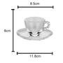 Imagem de Conjunto 4 Xícaras Com Pires Cristal Café 80ml Pearl
