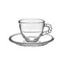 Imagem de Conjunto 4 Xícaras Com Pires Cristal Café 80ml Pearl