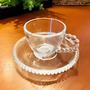 Imagem de Conjunto 4 Xícaras de Café Cristal Pearl com Pires 80ml