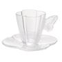 Imagem de Conjunto 4 Xícaras de Chá de Vidro com Pires Butterfly - 180ml