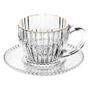 Imagem de Conjunto 4 xícaras de cristal com pires para café com fio de ouro Imperatriz Wolff 110 ml