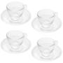 Imagem de Conjunto 4 xícaras para café com pires Pearl Wolff