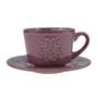 Imagem de Conjunto 4 Xícaras Porcelana Com Pires Café Tiles Lilac 80Ml