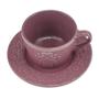 Imagem de Conjunto 4 Xícaras Porcelana Com Pires Café Tiles Lilac 80Ml