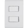 Imagem de Conjunto 4x2 1 Interruptor Simples 10 A 250V e 1 Interruptor Paralelo 10A 250V Tramontina Liz Branco