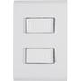 Imagem de Conjunto 4x2 1 Interruptor Simples 10 A 250V e 1 Interruptor Paralelo 10A 250V Tramontina Liz Branco