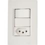 Imagem de Conjunto 4x2 1 Interruptor Simples 10A 250V e 1 Tomada 2P+T 20 A 250 V Tramontina IzyFlat Branco