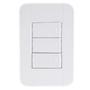 Imagem de Conjunto 4x2 3 Interruptores Simples 10A 250V Branco TABLET