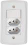 Imagem de Conjunto 4X2 C/1 Interruptor Simples Tramontina Lux2 Branco