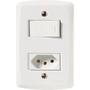 Imagem de Conjunto 4x2 Com 1 Interruptor Paralelo 10 A 250 V E 1 Tomada 2p+t 10 A 250 V Lux2 Branco