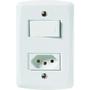 Imagem de Conjunto 4x2 com 1 Interruptor Paralelo 10 A 250 V e 1 Tomada 2P+T 10 A 250 V Tramontina Lux2 Branco