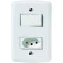 Imagem de Conjunto 4x2 Com 1 Interruptor Paralelo 10 A 250 V E 1 Tomada 2p+t 20 A 250 V Lux2 Branco