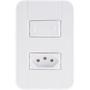 Imagem de Conjunto 4x2 Com 1 Interruptor Paralelo 10 A 250 V E 1 Tomada 2p+t 20 A 250 V Tablet Bran
