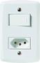 Imagem de Conjunto 4x2 com 1 Interruptor Paralelo 10 A 250 V e 1 Tomada 2P+T 20 A 250 V Tramontina Lux2 Branco