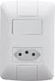 Imagem de Conjunto 4x2 com 1 Interruptor Paralelo 6 A 250 V e 1 Tomada 2P+T 10 A 250 V Tramontina Aria Branco