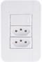 Imagem de Conjunto 4x2 com 1 Interruptor Simples 10 A 250 V e 2 Tomadas 2P+T 10 A 250 V Tramontina Tablet Bran