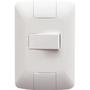 Imagem de Conjunto 4x2 com 1 Interruptor Simples Horizontal Tramontina Aria 6 A 250 V Branco