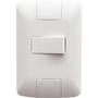 Imagem de Conjunto 4x2 com 1 Interruptor Simples Horizontal Tramontina Aria 6 A 250 V Branco