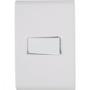 Imagem de Conjunto 4x2 com 1 Interruptor Simples Horizontal Tramontina Liz 10 A 250 V Branco