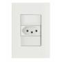 Imagem de Conjunto 4x2 com 1 Tomada 2P+T 10 A 250 V Tramontina Giz Branco