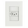 Imagem de Conjunto 4x2 com 1 Tomada 2P+T 10 A 250 V Tramontina Giz Branco